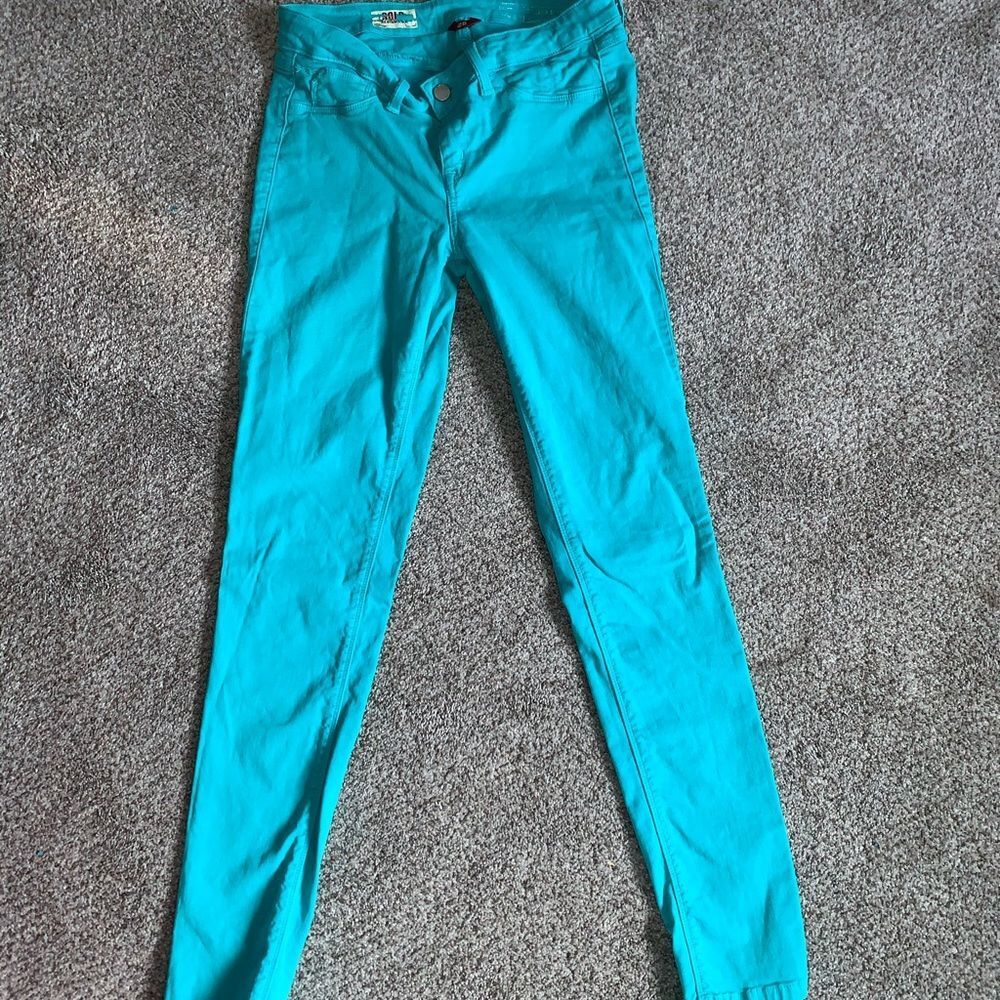 Sold Design Lab Turquoise Skinny Jeans